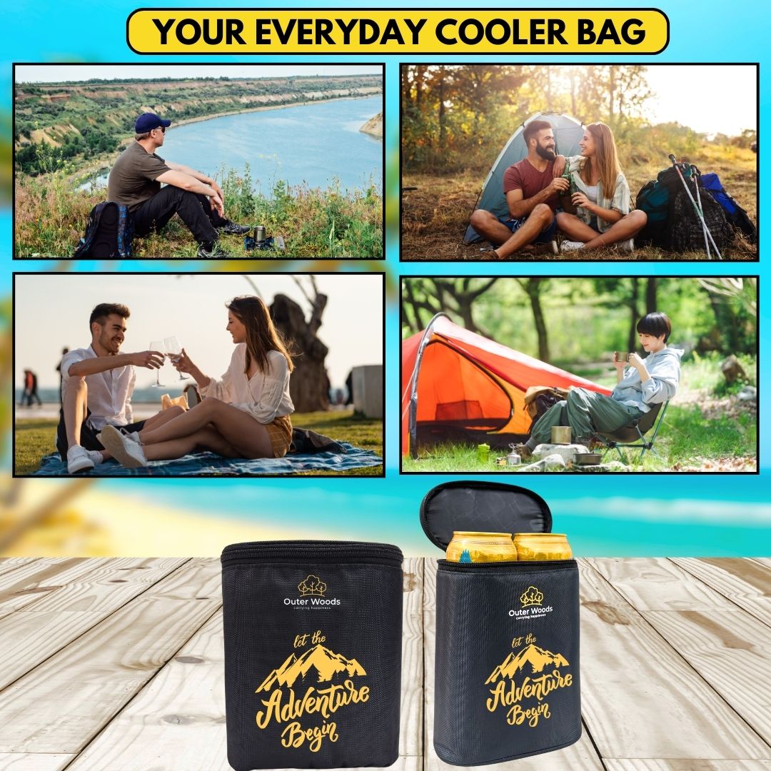 Outer Woods Insulated 2 Can Cooler Bag | Beer Cooler | Insulated Bag | Soft Cooler