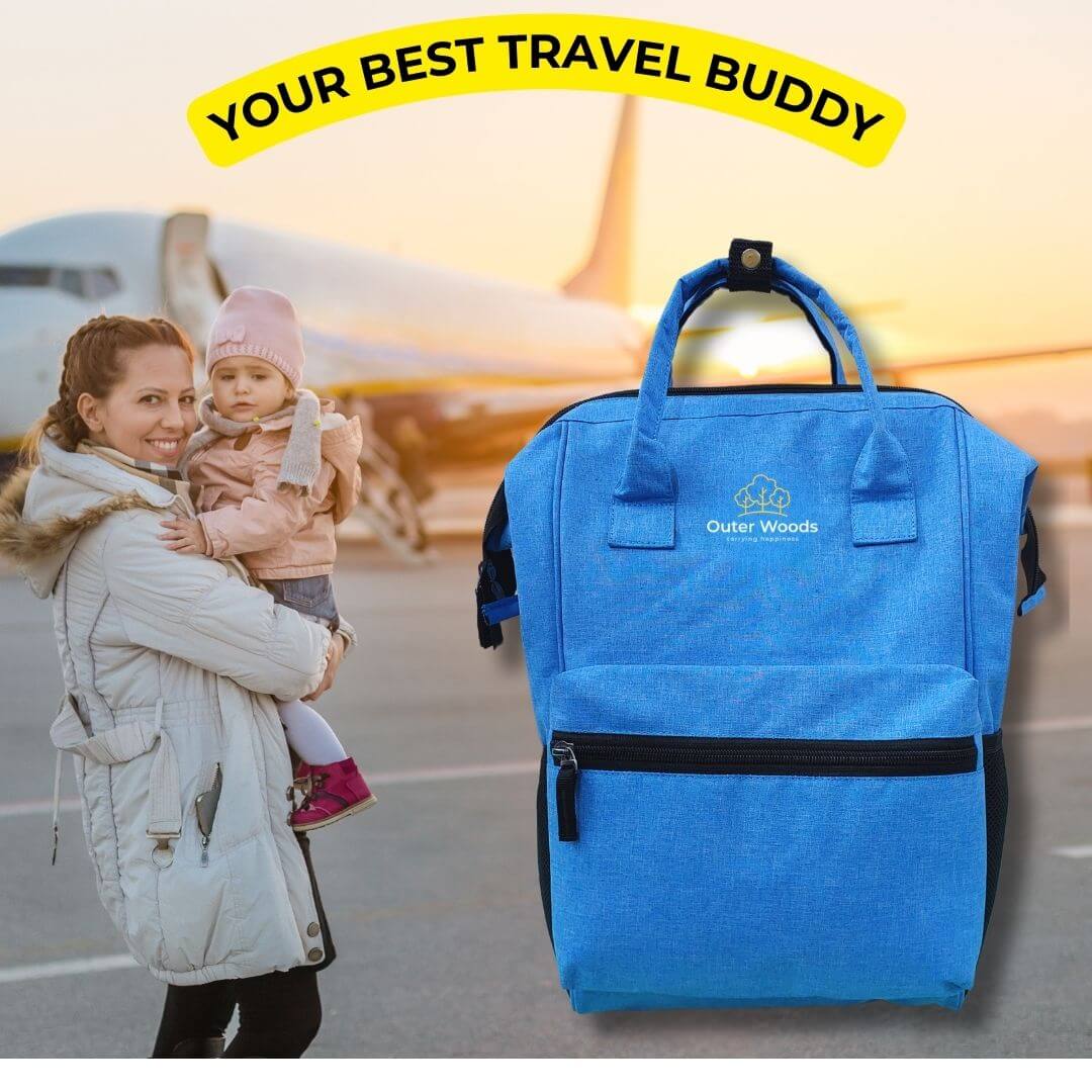 Outer Woods Baby Diaper Bag with Insulated Bottle Compartment | Maternity Bag | Newborn Baby | Mother Travelling Bag | Multiple Pocket Water Resistant Hospital Bag