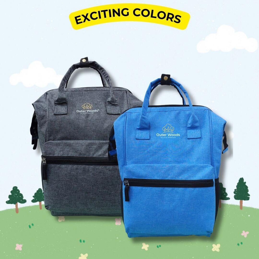 Outer Woods Baby Diaper Bag with Insulated Bottle Compartment | Maternity Bag | Newborn Baby | Mother Travelling Bag | Multiple Pocket Water Resistant Hospital Bag