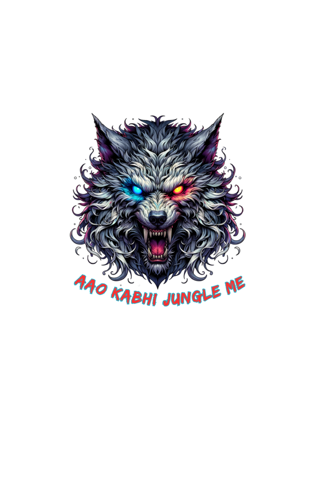 Outer Woods Unisex Wild Wolf Printed Zipper Hooded Sweatshirt