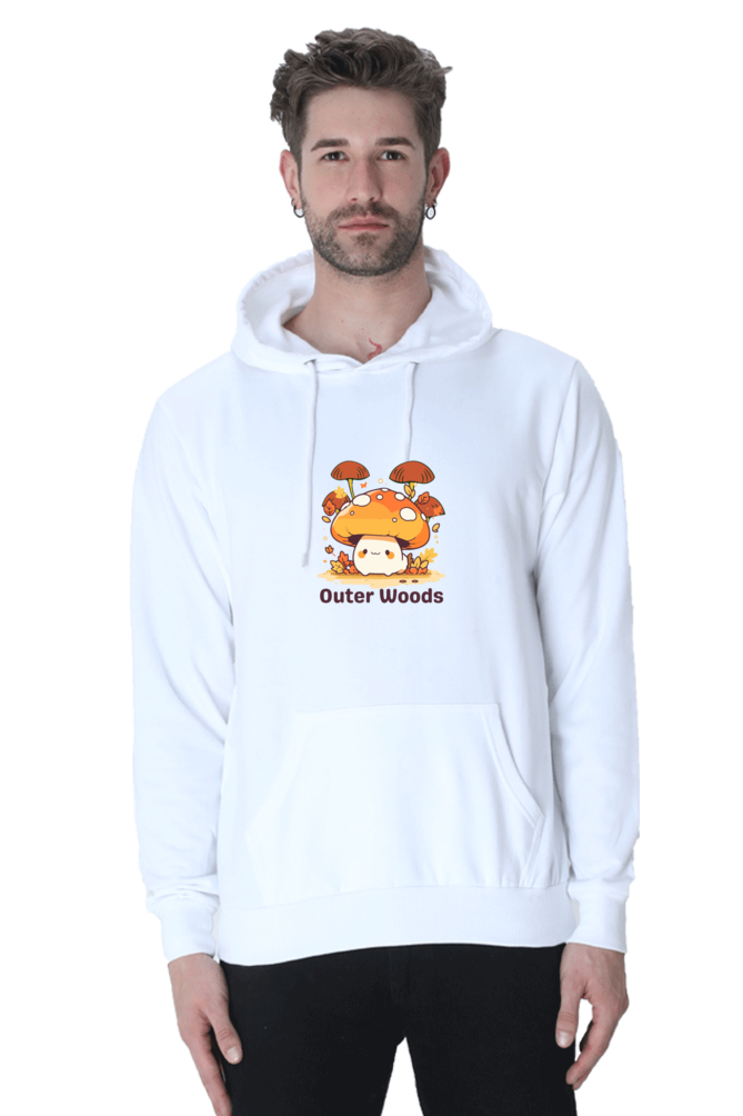 Outer Woods Men's Mushrooms Graphic Printed Hooded Sweatshirt
