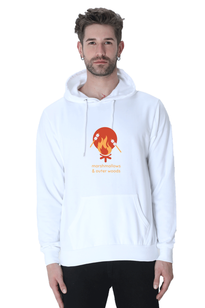 Outer Woods Men's Marshmallows Graphic Printed Hooded Sweatshirt