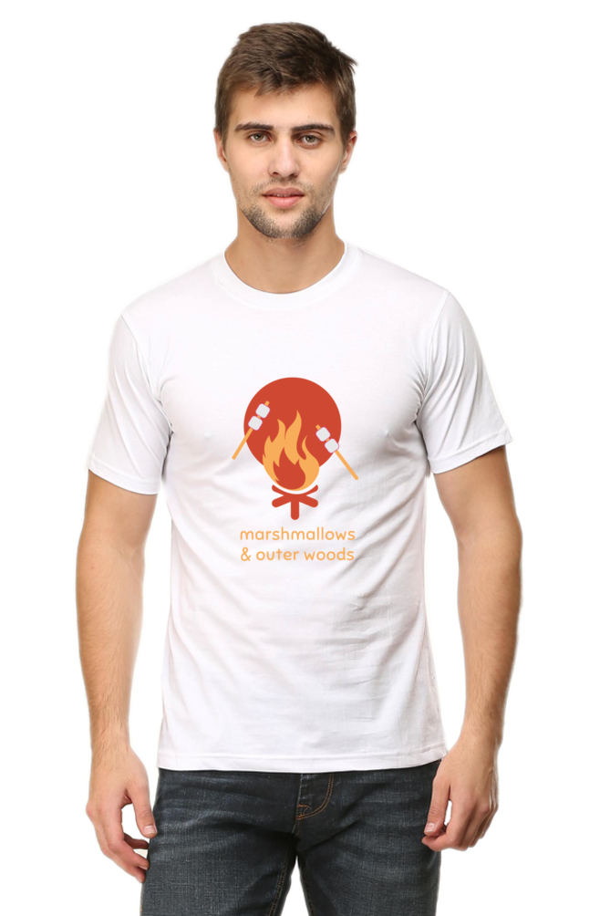Outer Woods Men's Marshmallows Graphic Printed T-Shirt