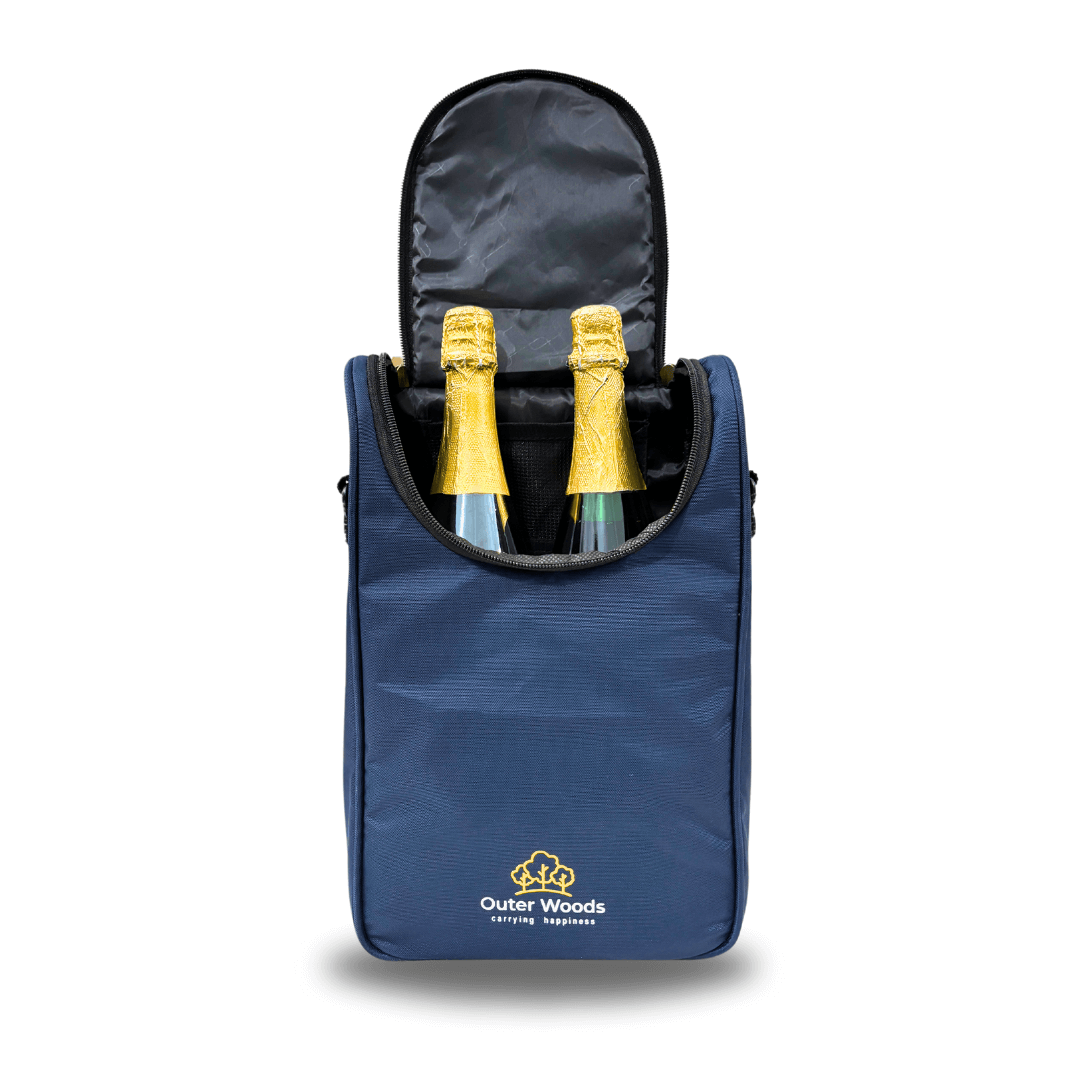 Outer Woods Insulated 2 Bottle Cooler Bag, Beverage Cooler Bag, Insulated Bag, Bottle Bag, Beer Cooler Bag, Wine Carier, Hot Cold bag