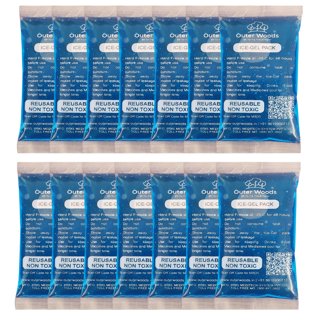 Outer Woods Ice Gel Packs Set for Insulin Bags, Cooler Bags and Cold Therapy