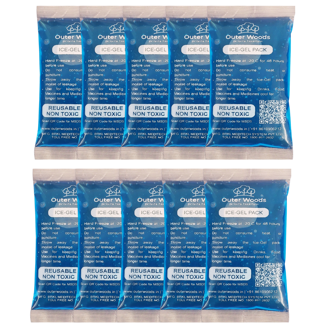 Outer Woods Ice Gel Packs Set for Insulin Bags, Cooler Bags and Cold Therapy