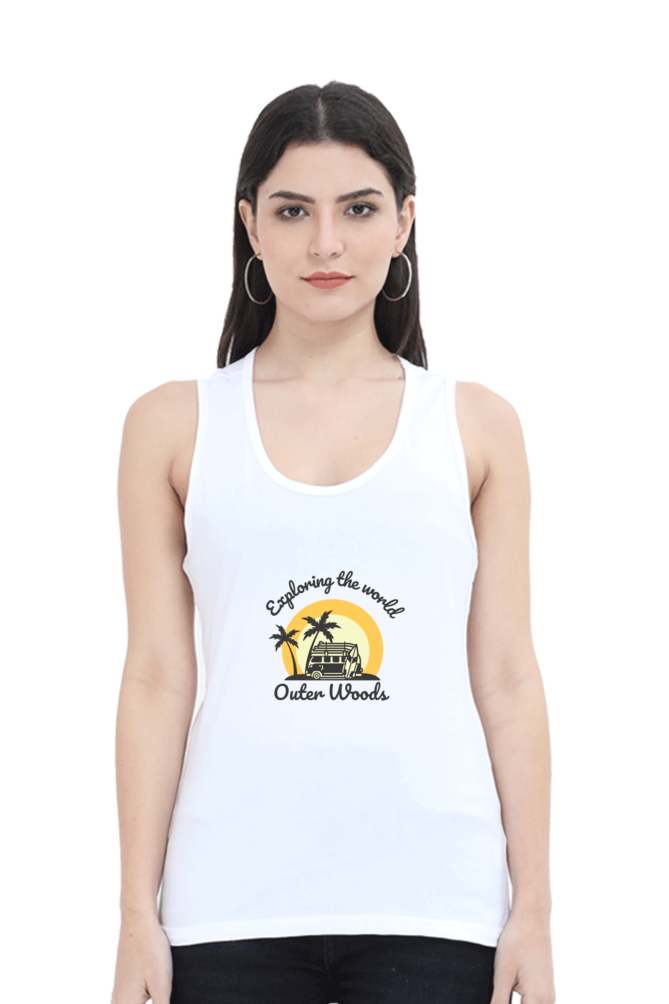 Outer Woods Women's Exploring The World Printed Tank Top