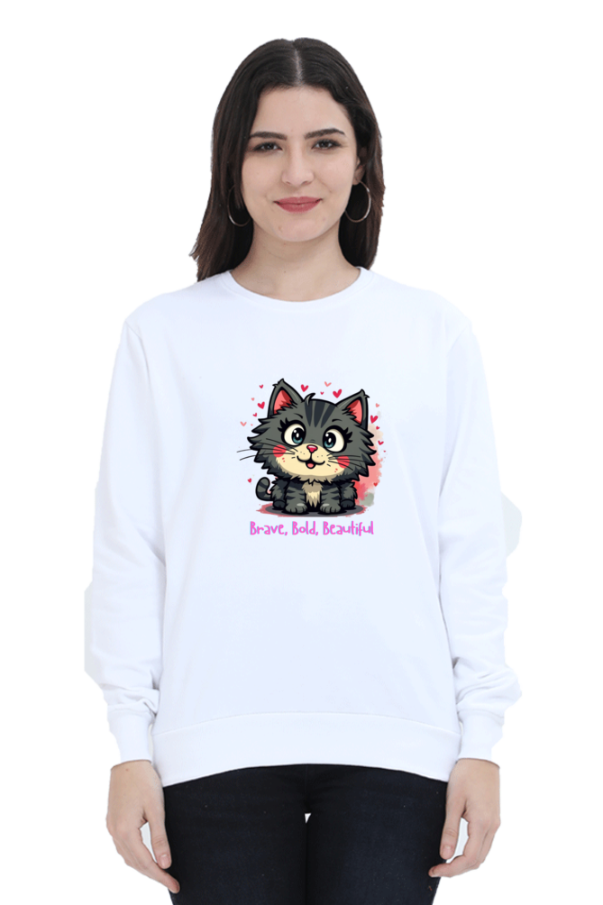 Outer Woods Women's Brave Bold Beautiful Printed Sweatshirt