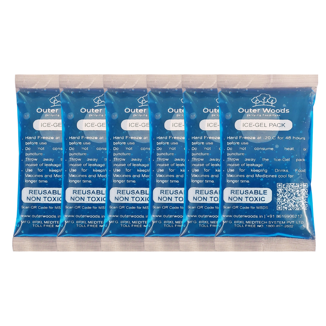 Outer Woods Ice Gel Packs Set for Insulin Bags, Cooler Bags and Cold Therapy