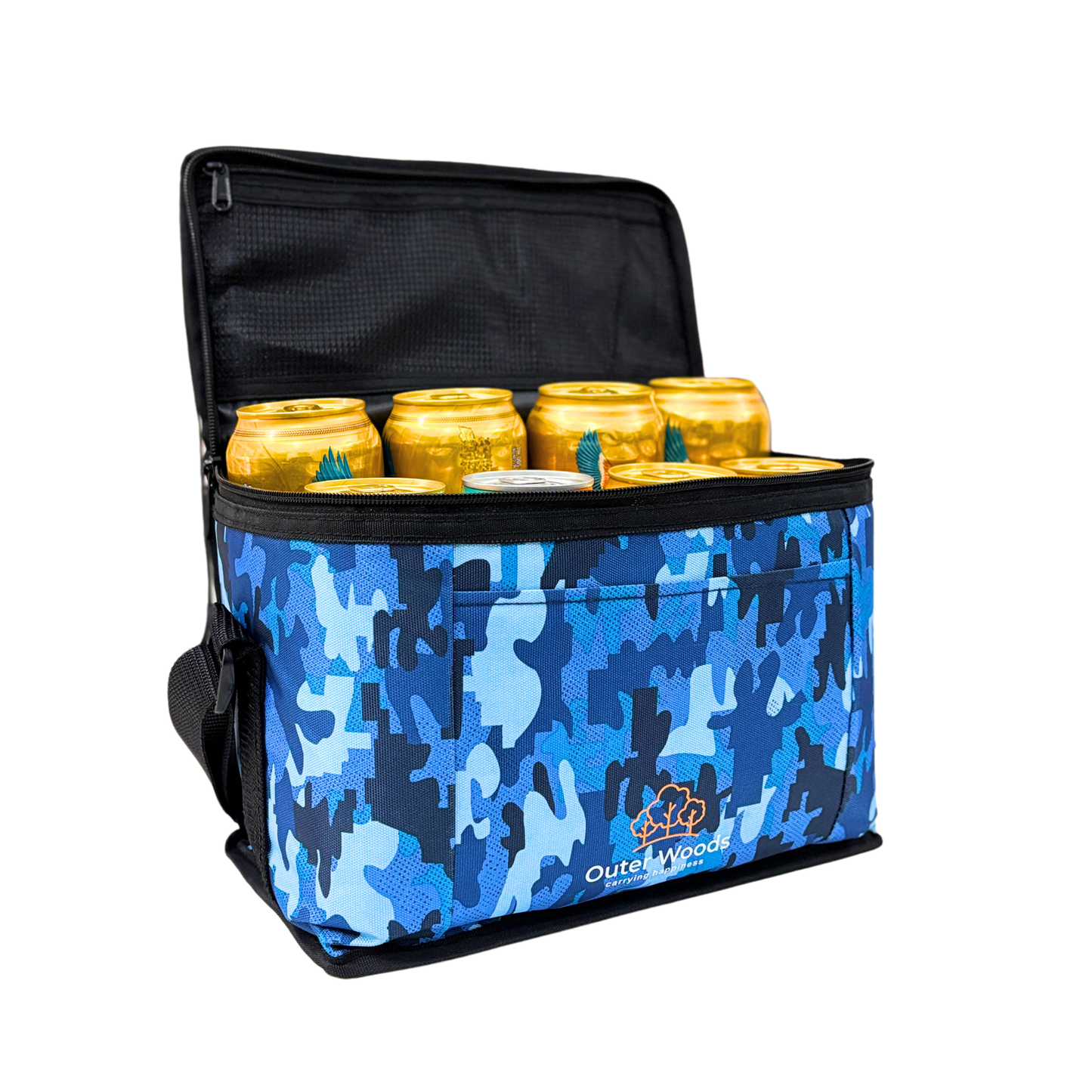 Compact beverage cooler bag for travel and outings