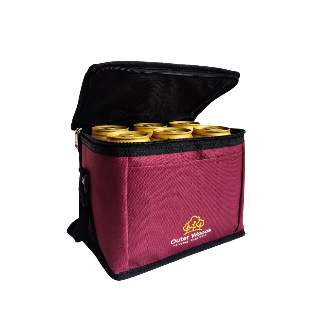 Outer Woods Insulated 6 Can Cooler Bag | Beer Cooler | Insulated Bag | Soft Cooler | Hot Cold Bag | Lunch Bag