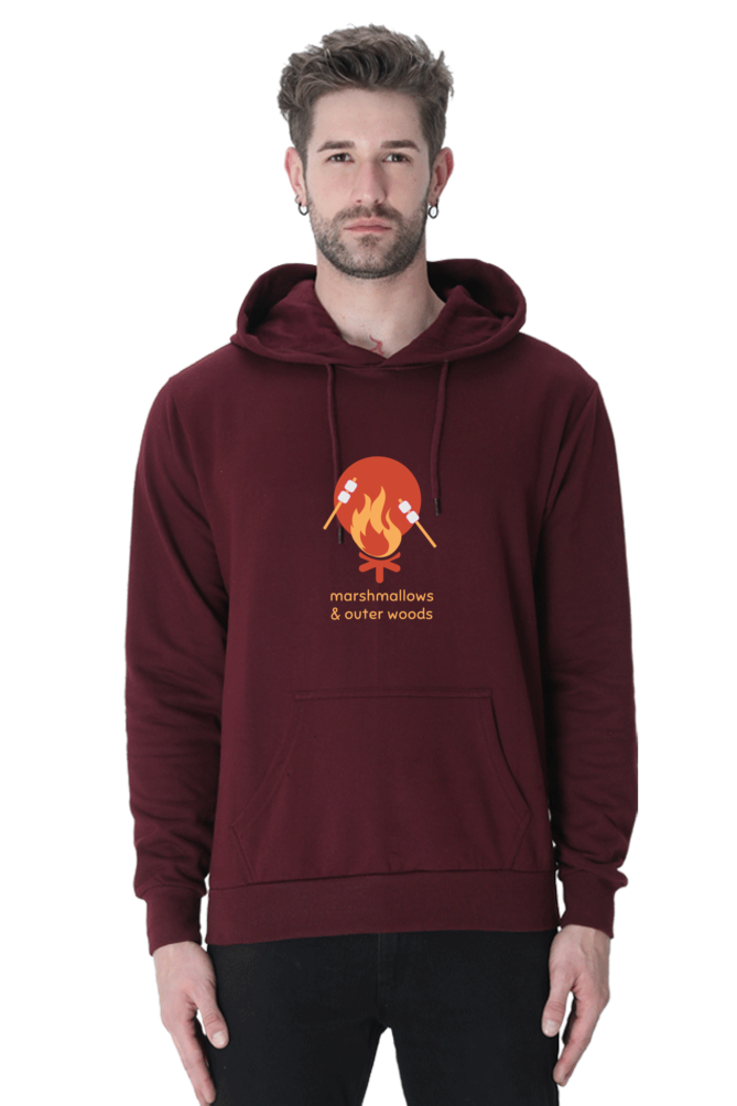 Outer Woods Men's Marshmallows Graphic Printed Hooded Sweatshirt