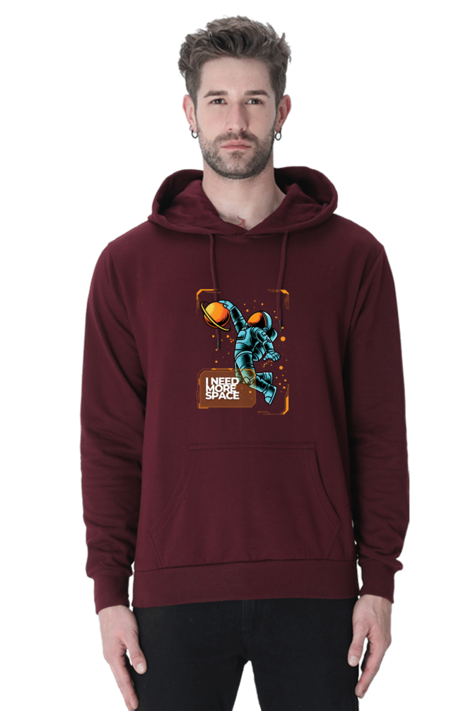 Outer Woods Men's Need More Space Graphic Printed Hooded Sweatshirt