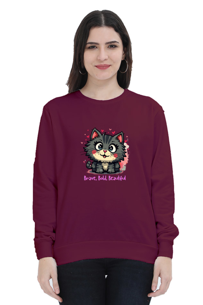 Outer Woods Women's Brave Bold Beautiful Printed Sweatshirt