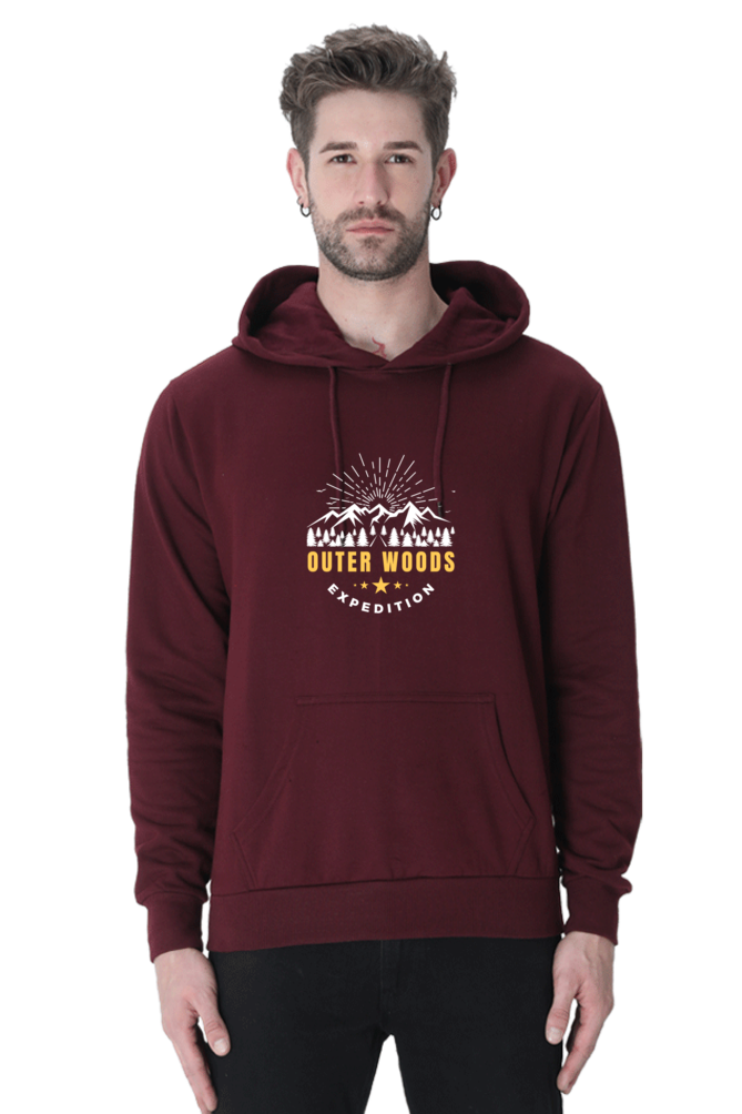 Outer Woods Men's Expedition Graphic Printed Hooded Sweatshirt