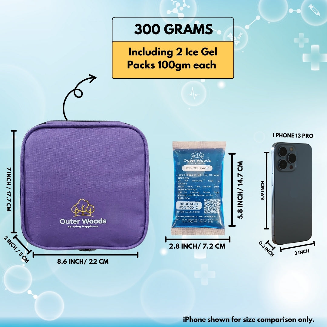 Outer Woods Insulated Insulin Cooler Bag | Insulin Pen Cooler | Diabetic Organizer Bag | Insulin Bag | Insulated Medical Bag