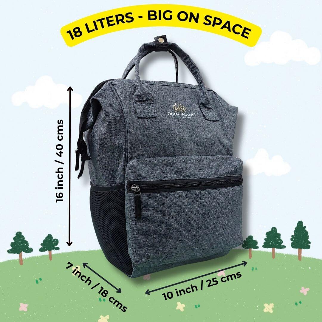 Outer Woods Baby Diaper Bag with Insulated Bottle Compartment | Maternity Bag | Newborn Baby | Mother Travelling Bag | Multiple Pocket Water Resistant Hospital Bag