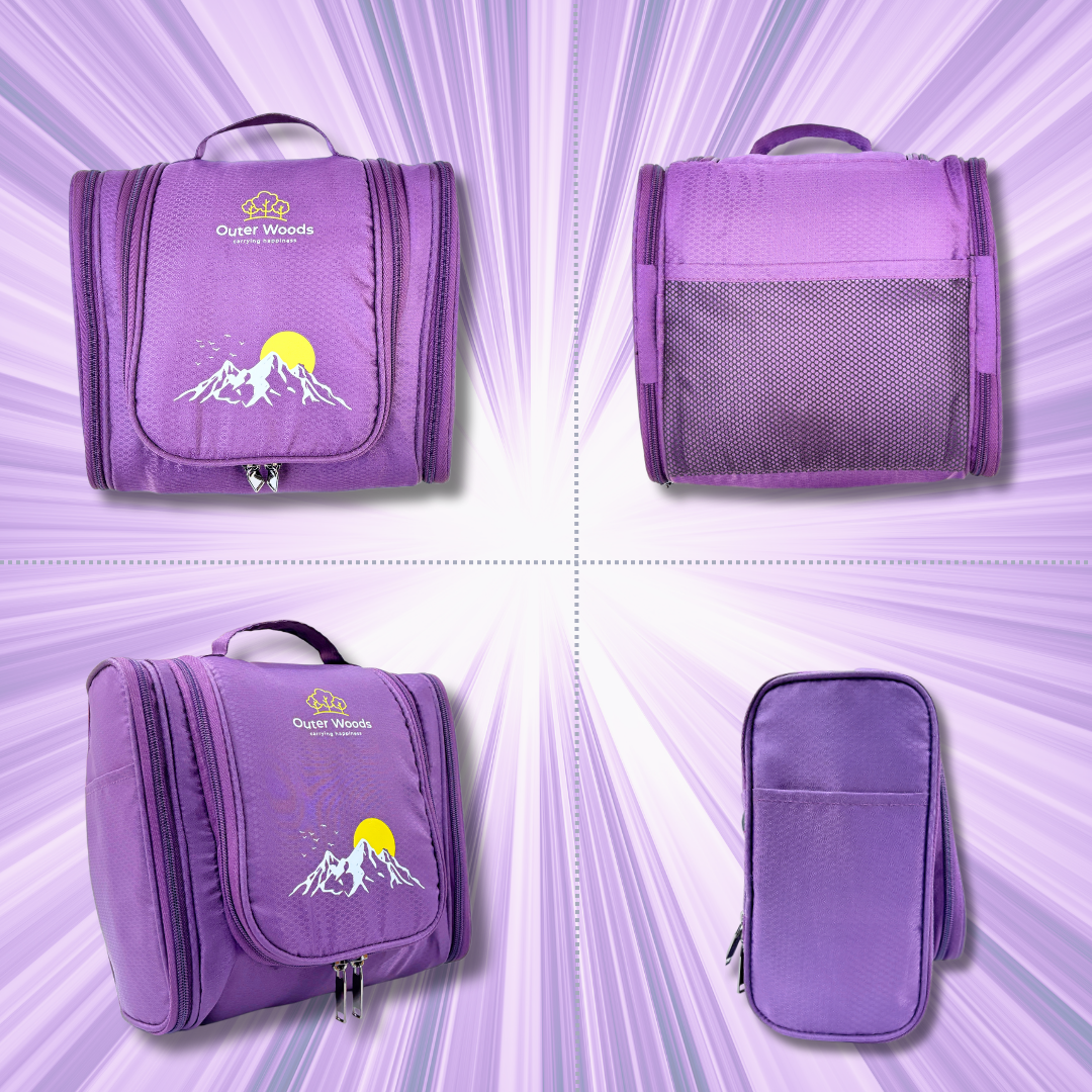 Outer Woods Travel Toiletry Bag | Makeup Bag | Travel Bag | Toiletry Bag | Travel Pouch | Travel Kit Bag | Cosmetic and Make up Pouches