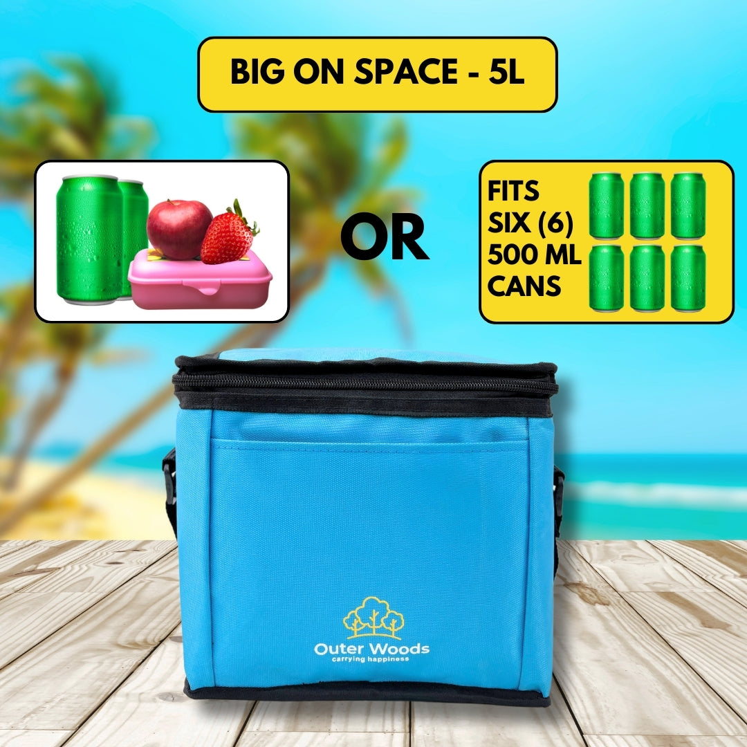Outer Woods Insulated 6 Can Cooler Bag | Beer Cooler | Insulated Bag | Soft Cooler | Hot Cold Bag | Lunch Bag
