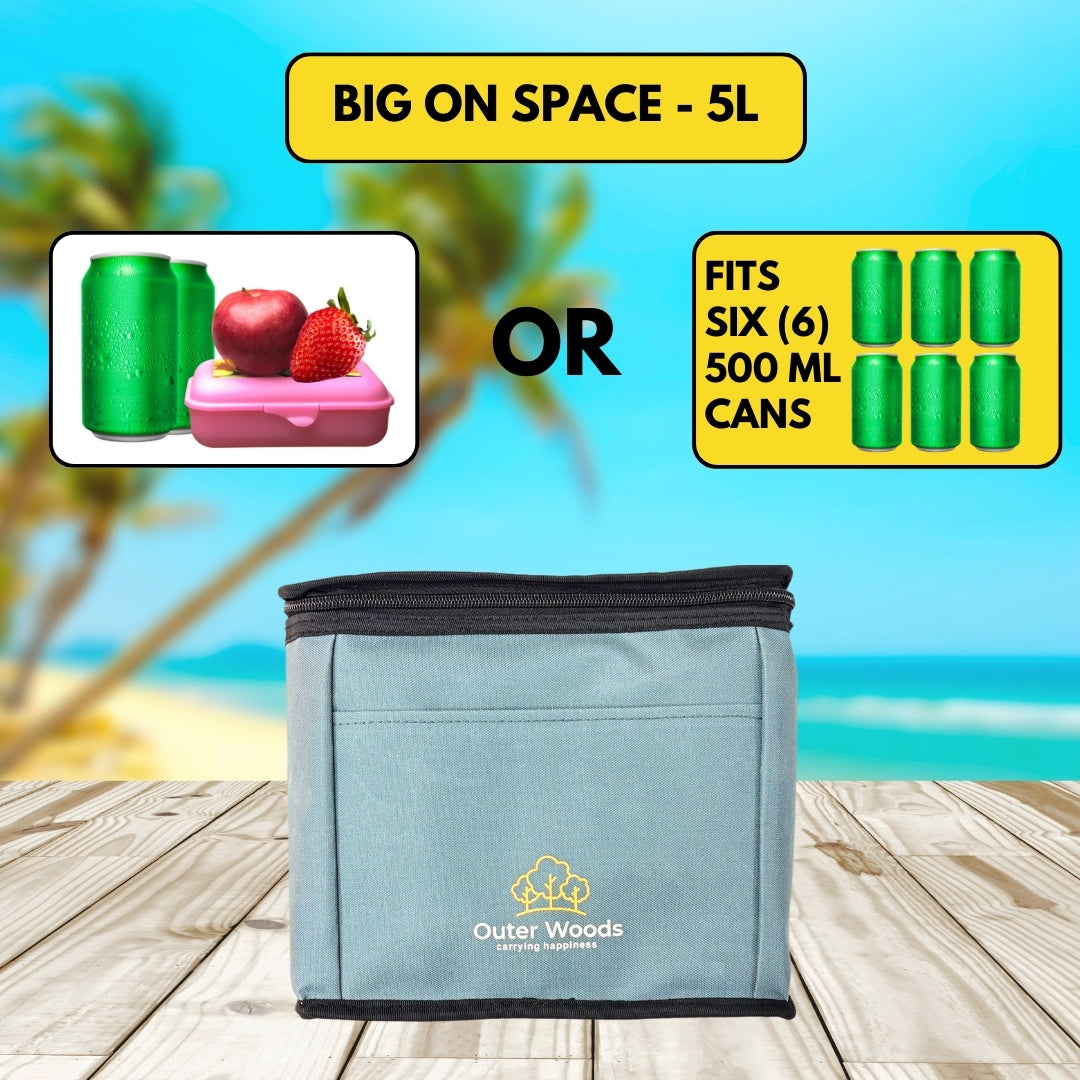 Outer Woods Insulated 6 Can Cooler Bag | Beer Cooler | Insulated Bag | Soft Cooler | Hot Cold Bag | Lunch Bag
