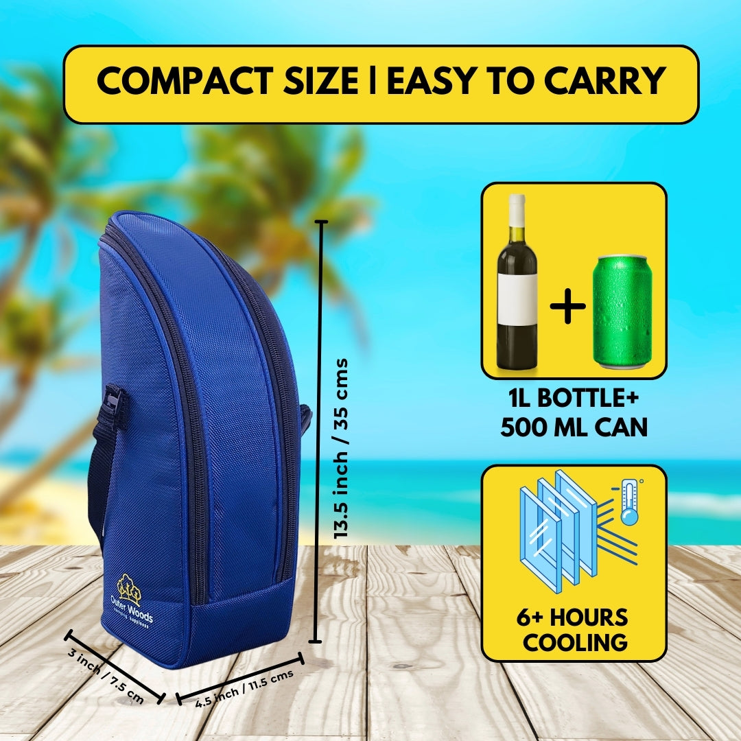 Outer Woods Insulated 1.5 Bottle Cooler Bag, Beverage Cooler Bag, Insulated Bag, Bottle Bag, Beer Cooler Bag, Wine Carier, Hot Cold bag