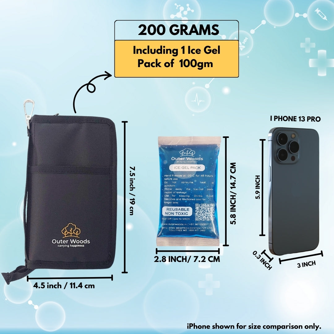 Outer Woods Insulated Insulin Cooler Bag | Insulin Pen Cooler | Diabetic Organizer Bag | Insulin Bag | Insulated Medical Bag