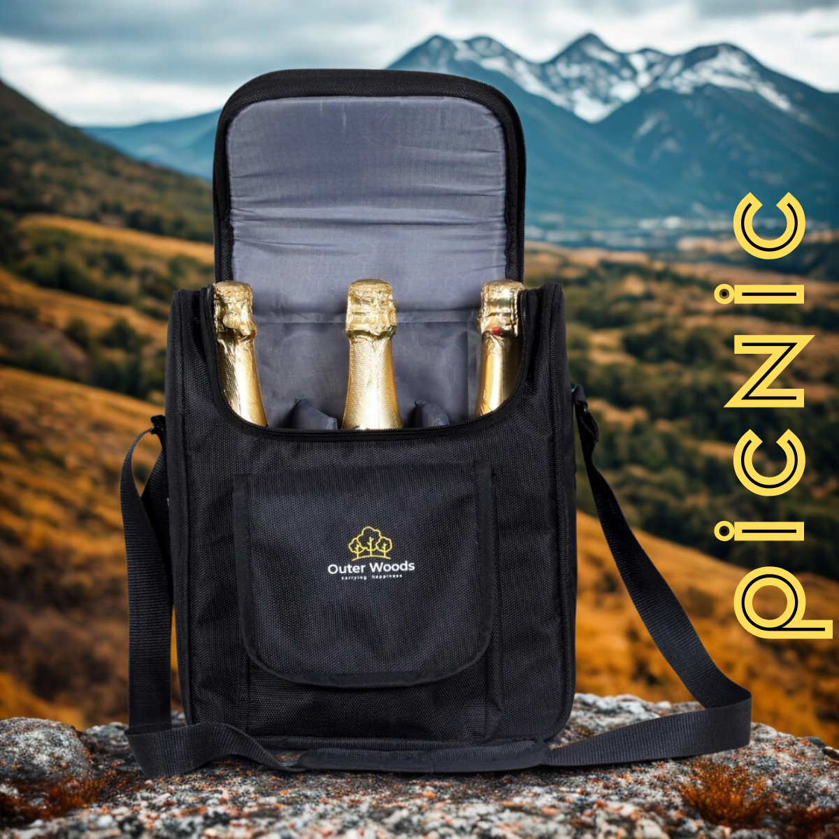 Outer Woods Insulated 3 Bottle Cooler Bag