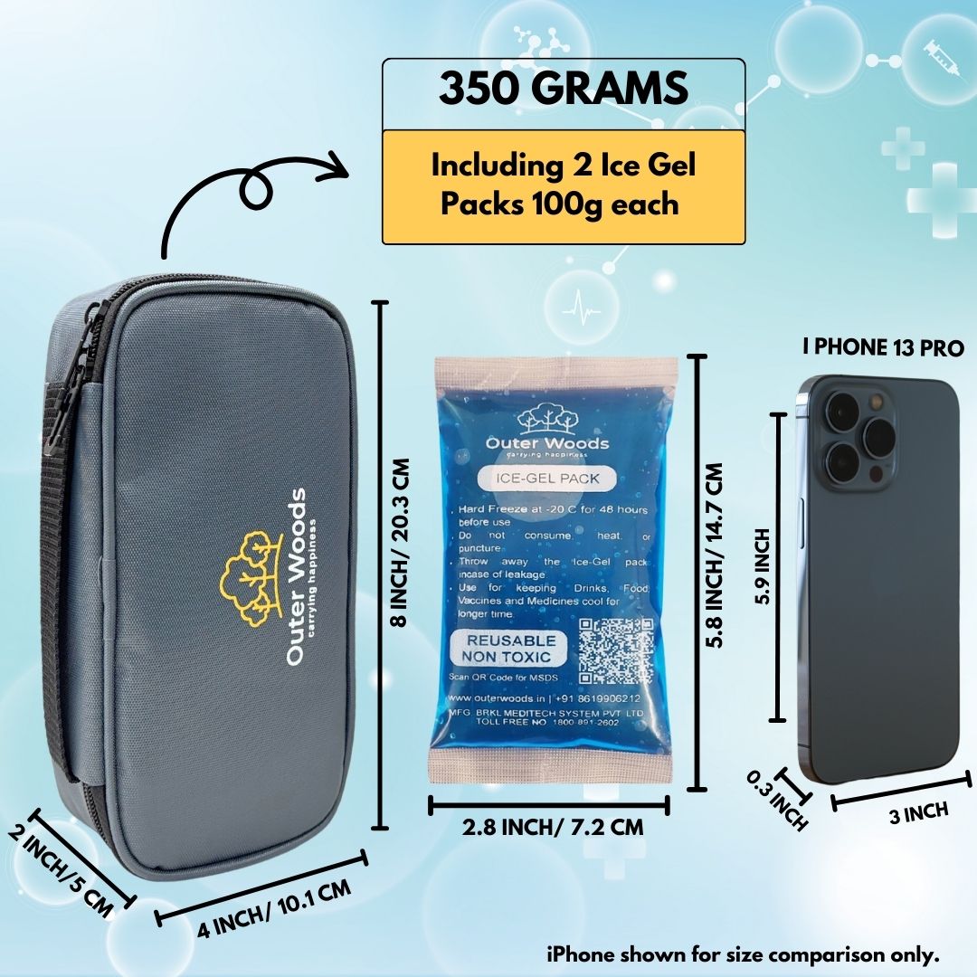 Outer Woods Insulated Insulin Cooler Bag | Insulin Pen Cooler | Diabetic Organizer Bag | Insulin Bag | Insulated Medical Bag