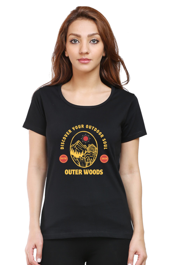 Outer Woods Women's Discover Your Soul Printed T-Shirt