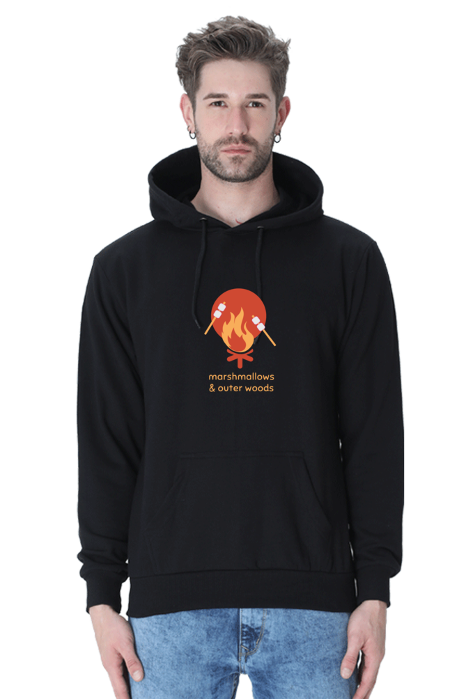 Outer Woods Men's Marshmallows Graphic Printed Hooded Sweatshirt