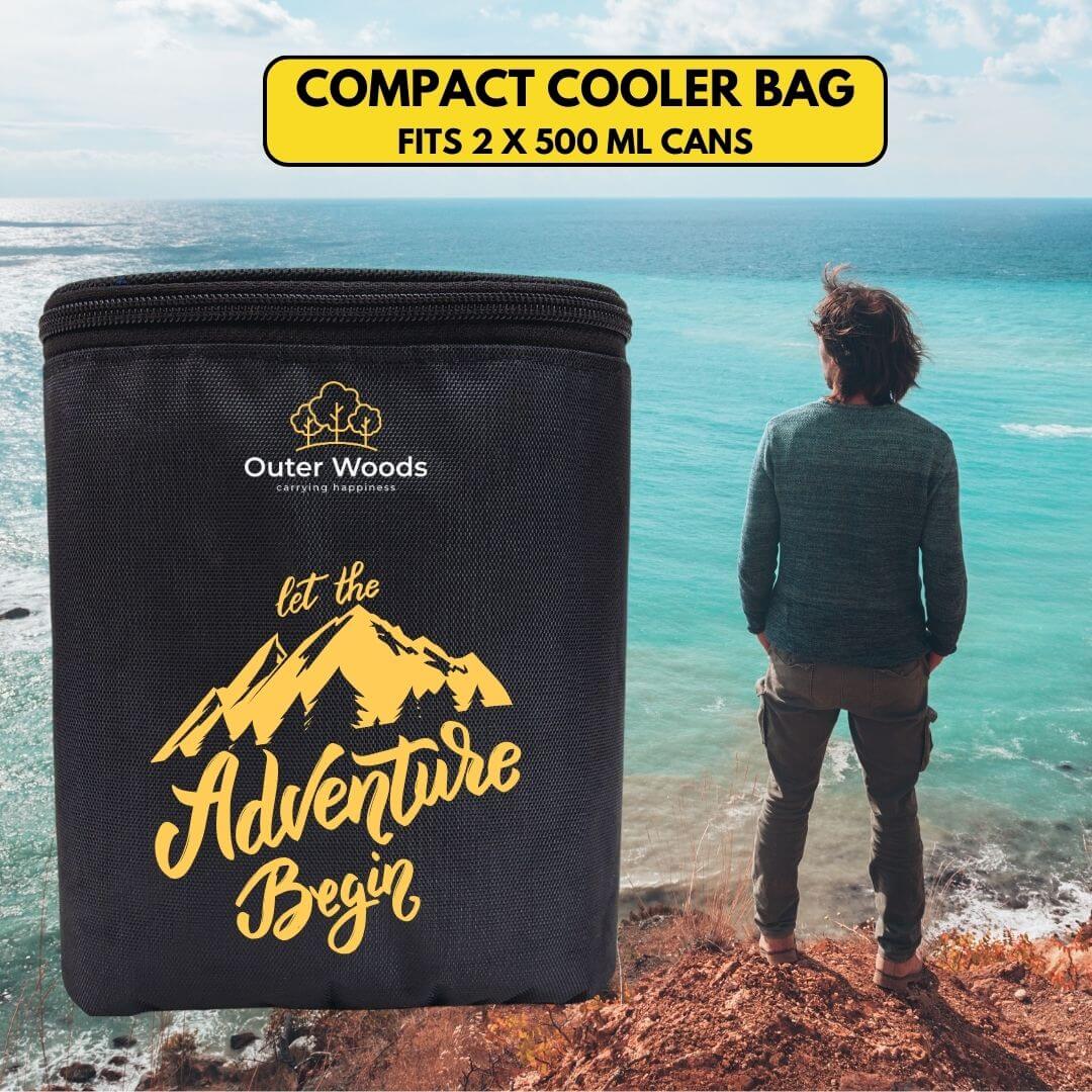 Outer Woods compact insulated cooler bag with zipper closure