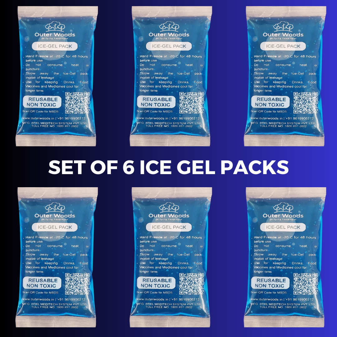 Outer Woods Ice Gel Packs Set for Insulin Bags, Cooler Bags and Cold Therapy