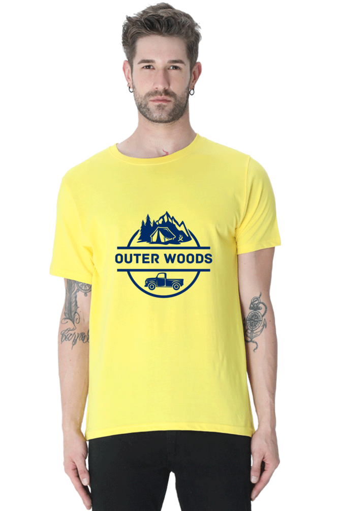 Outer Woods Men's Graphic Printed T-Shirt