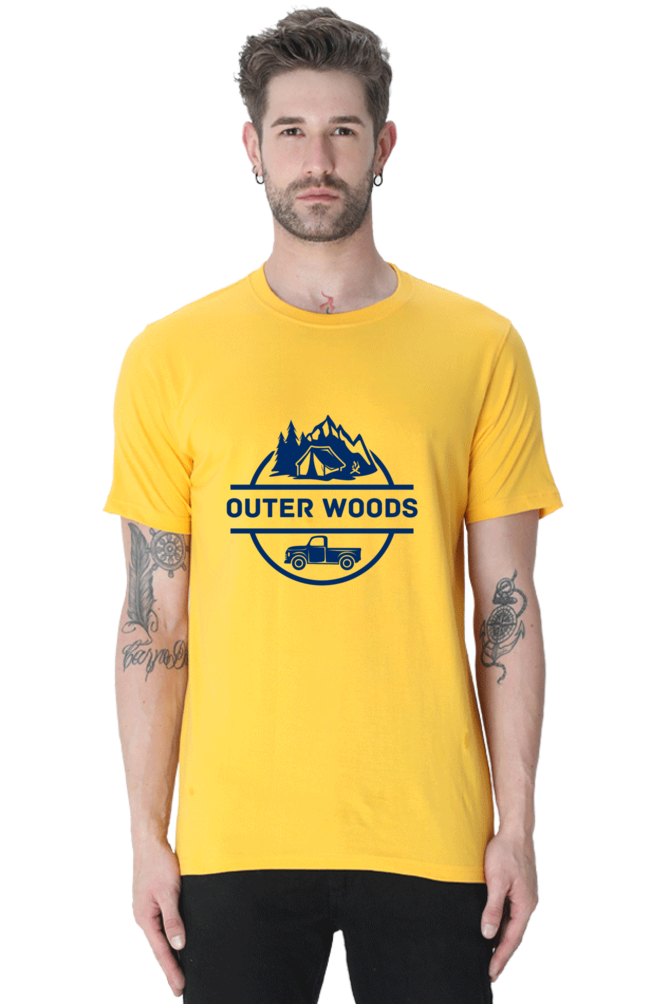 Outer Woods Men's Graphic Printed T-Shirt