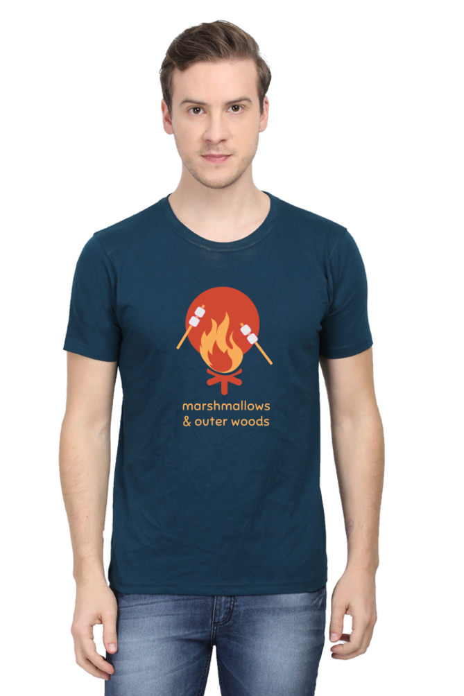 Outer Woods Men's Marshmallows Graphic Printed T-Shirt