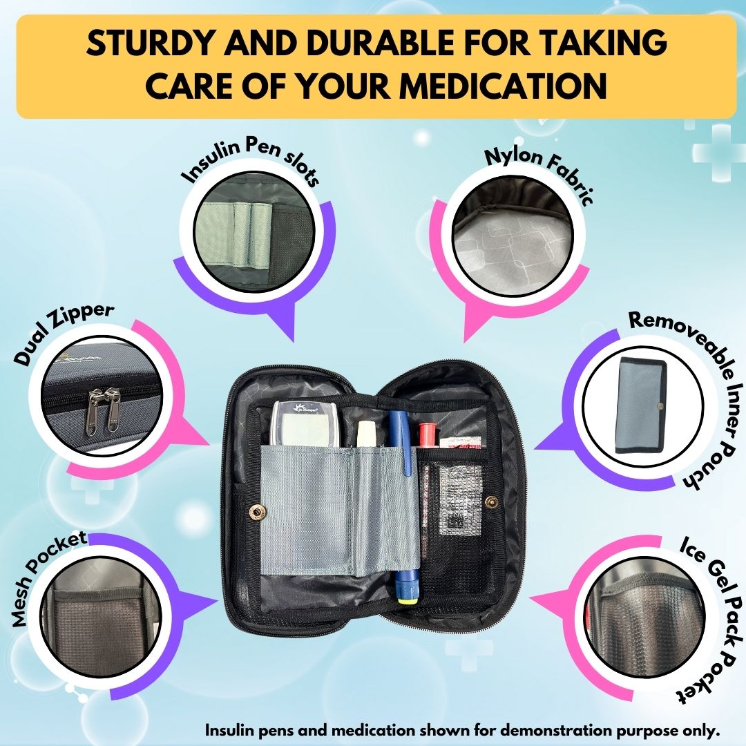 Outer Woods Insulated Insulin Cooler Bag | Insulin Pen Cooler | Diabetic Organizer Bag | Insulin Bag | Insulated Medical Bag