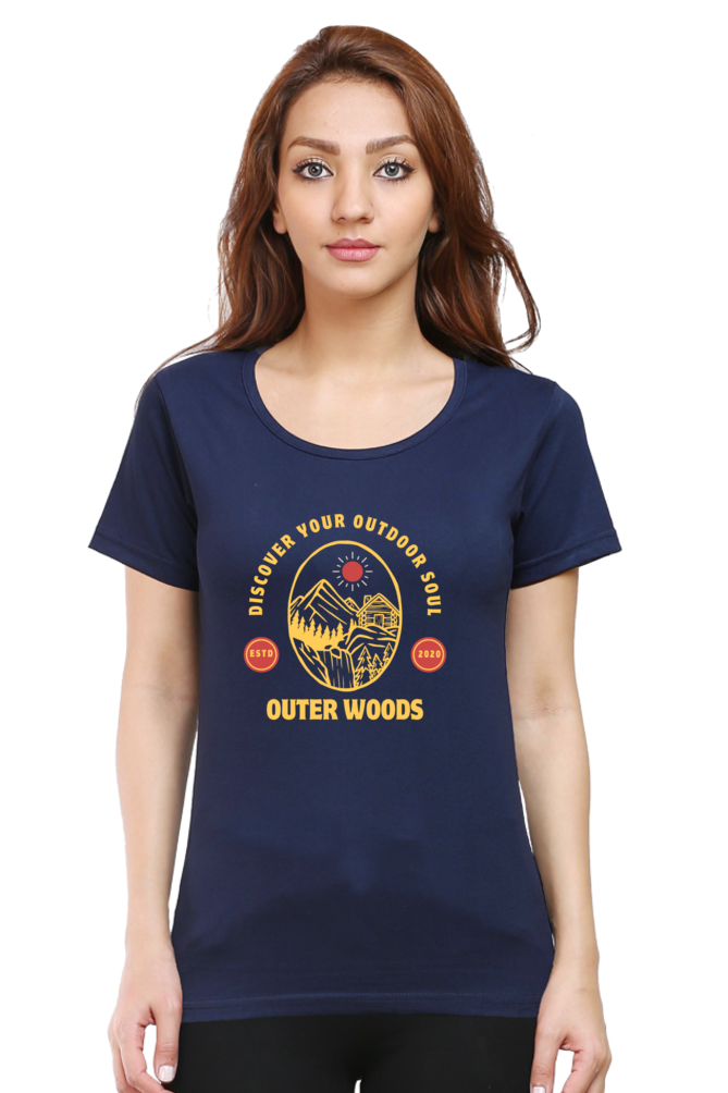 Outer Woods Women's Discover Your Outdoor Soul Graphic Printed T-Shirt