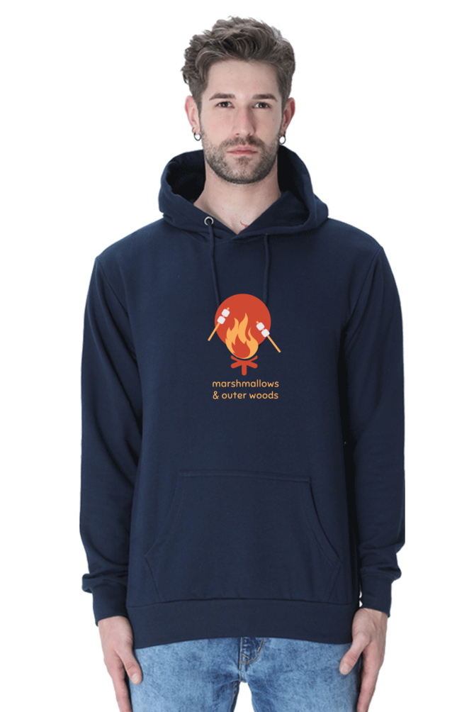 Outer Woods Men's Marshmallows Graphic Printed Hooded Sweatshirt