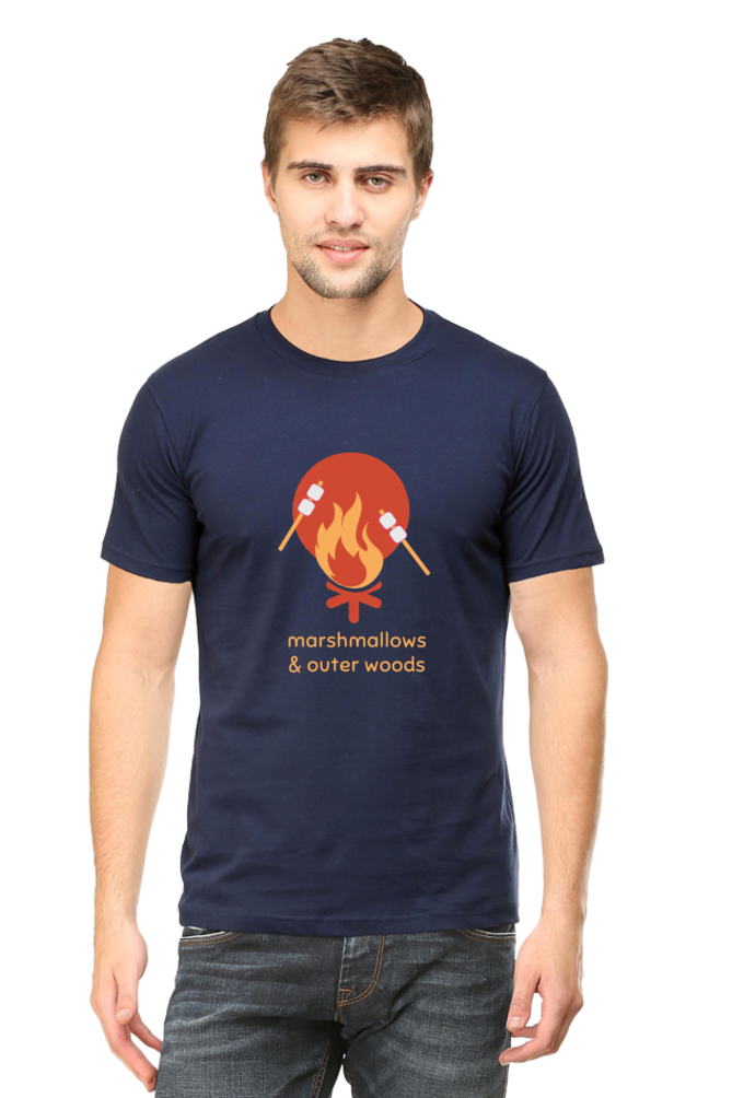 Outer Woods Men's Marshmallows Graphic Printed T-Shirt