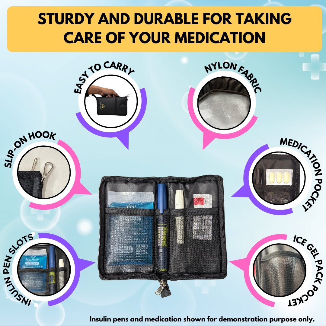 Outer Woods Insulated Insulin Cooler Bag | Insulin Pen Cooler | Diabetic Organizer Bag | Insulin Bag | Insulated Medical Bag
