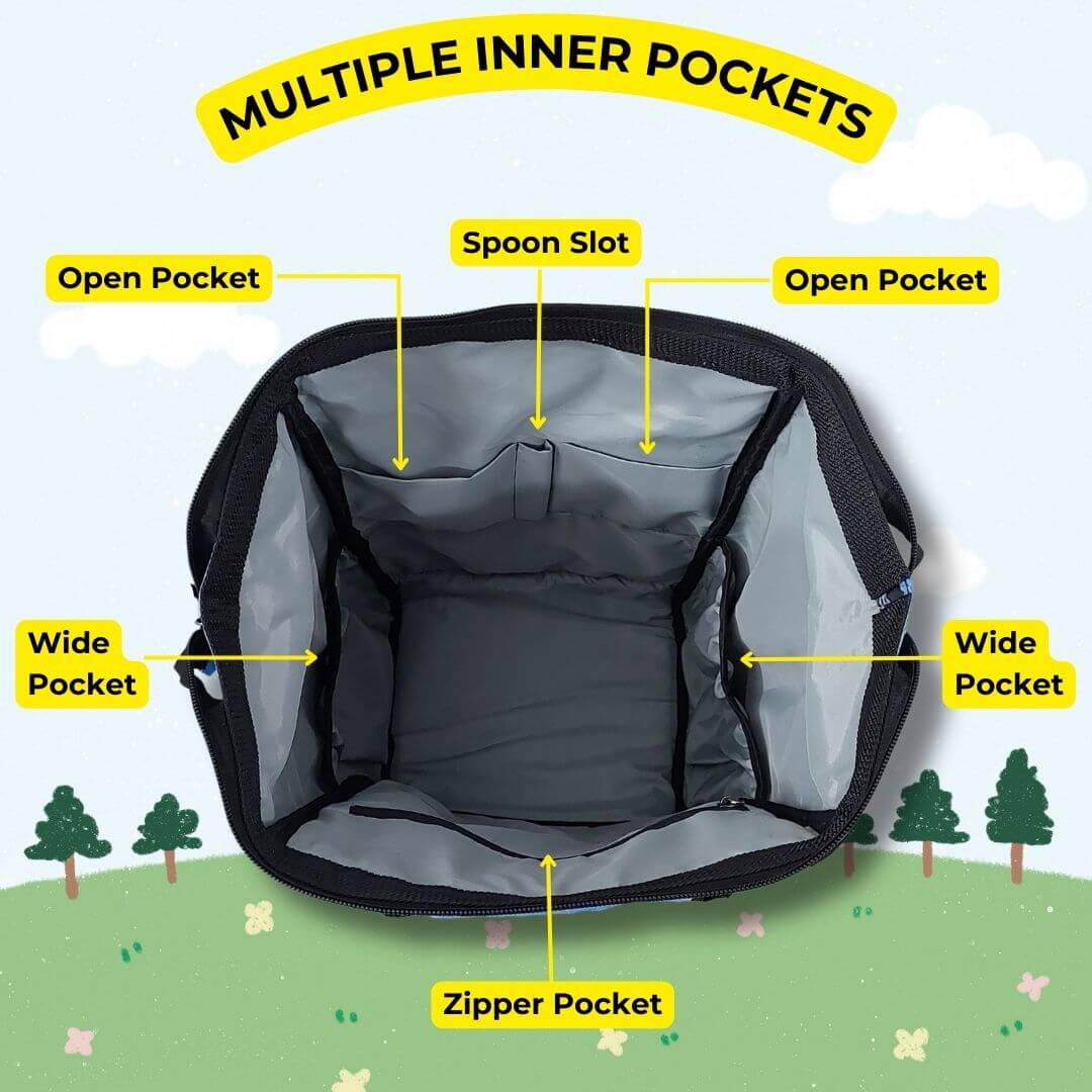 Outer Woods Baby Diaper Bag with Insulated Bottle Compartment | Maternity Bag | Newborn Baby | Mother Travelling Bag | Multiple Pocket Water Resistant Hospital Bag