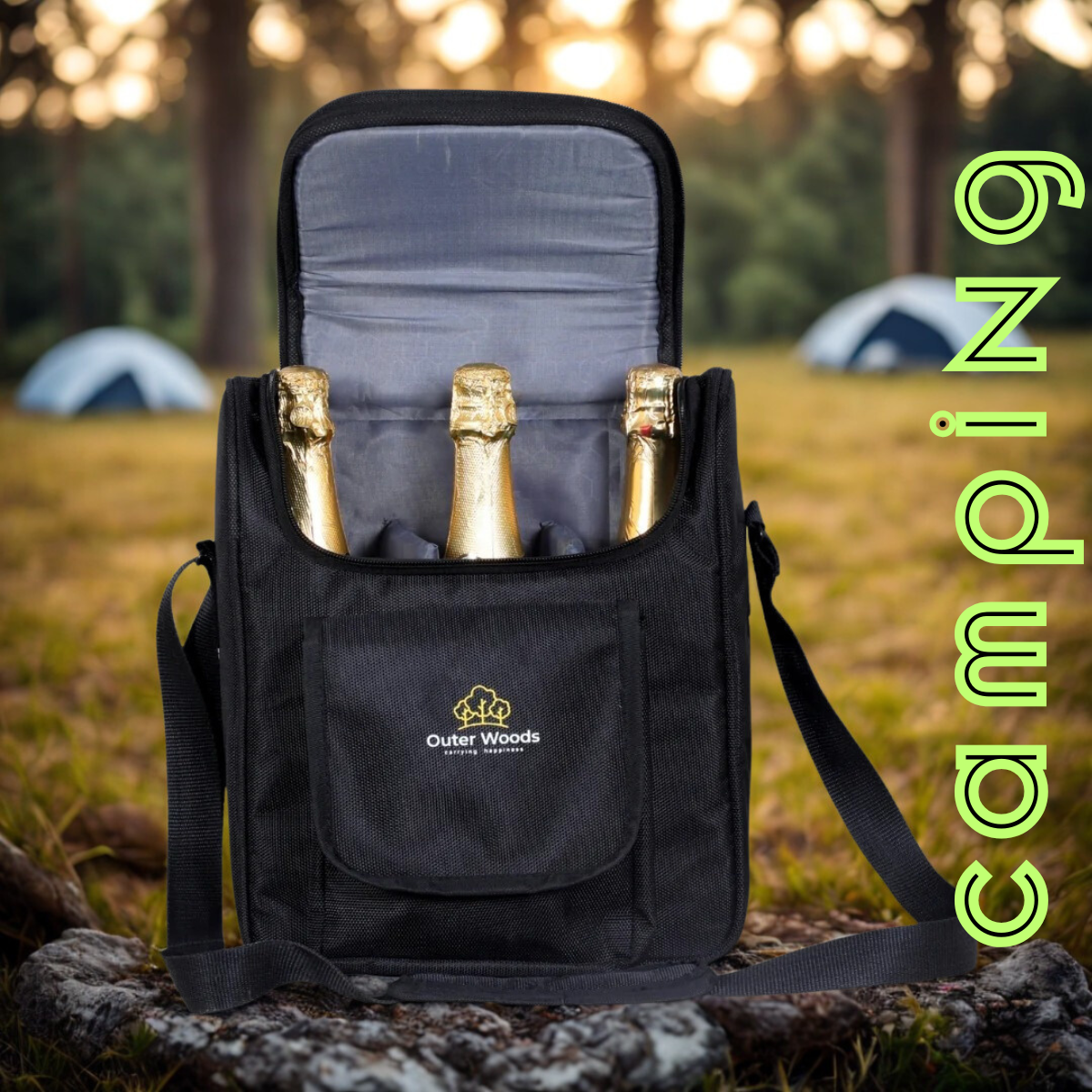 Outer Woods Insulated 3 Bottle Cooler Bag