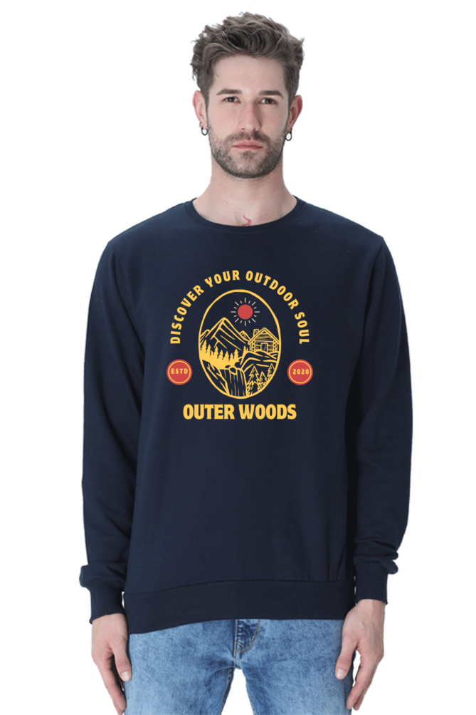 Outer Woods Men's Discover Your Outdoor Soul Graphic Printed Sweatshirt