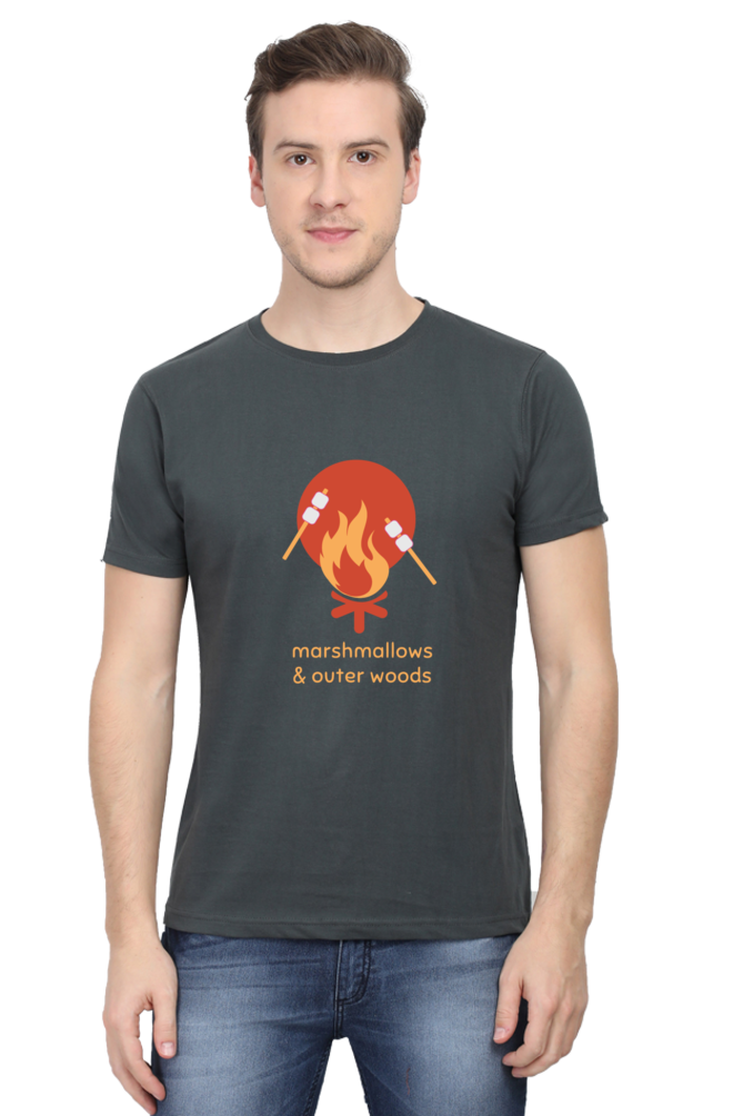 Outer Woods Men's Marshmallows Graphic Printed T-Shirt