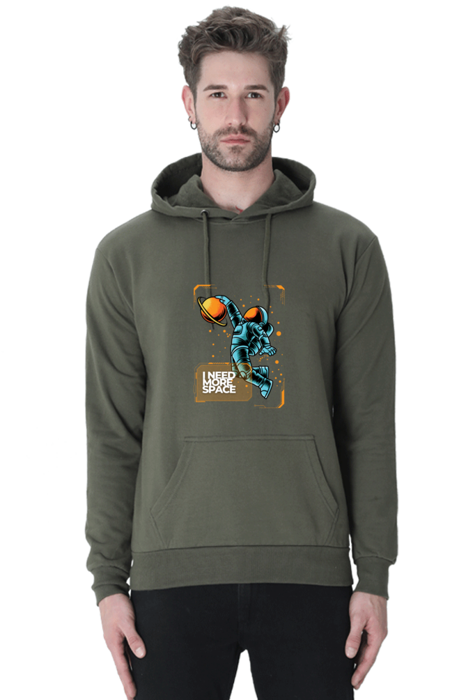 Outer Woods Men's Need More Space Graphic Printed Hooded Sweatshirt