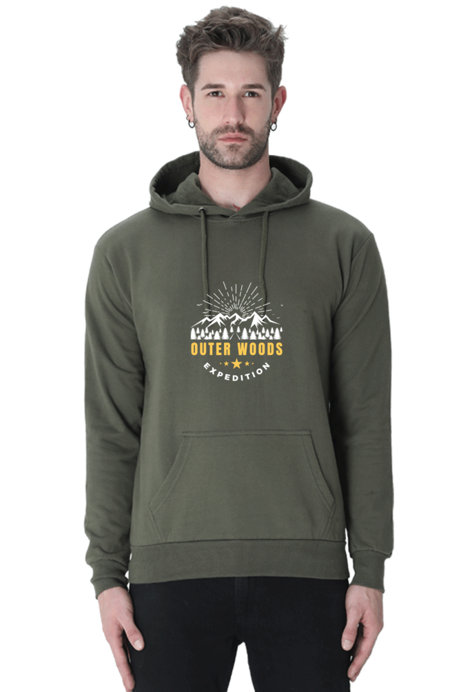 Outer Woods Men's Expedition Graphic Printed Hooded Sweatshirt