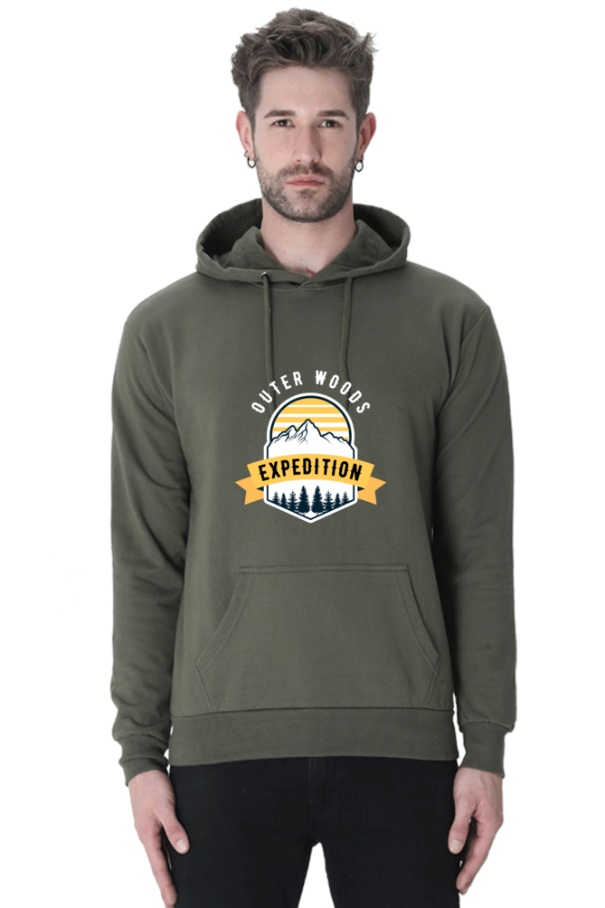 Outer Woods Men's Expedition Graphic Printed Hooded Sweatshirt