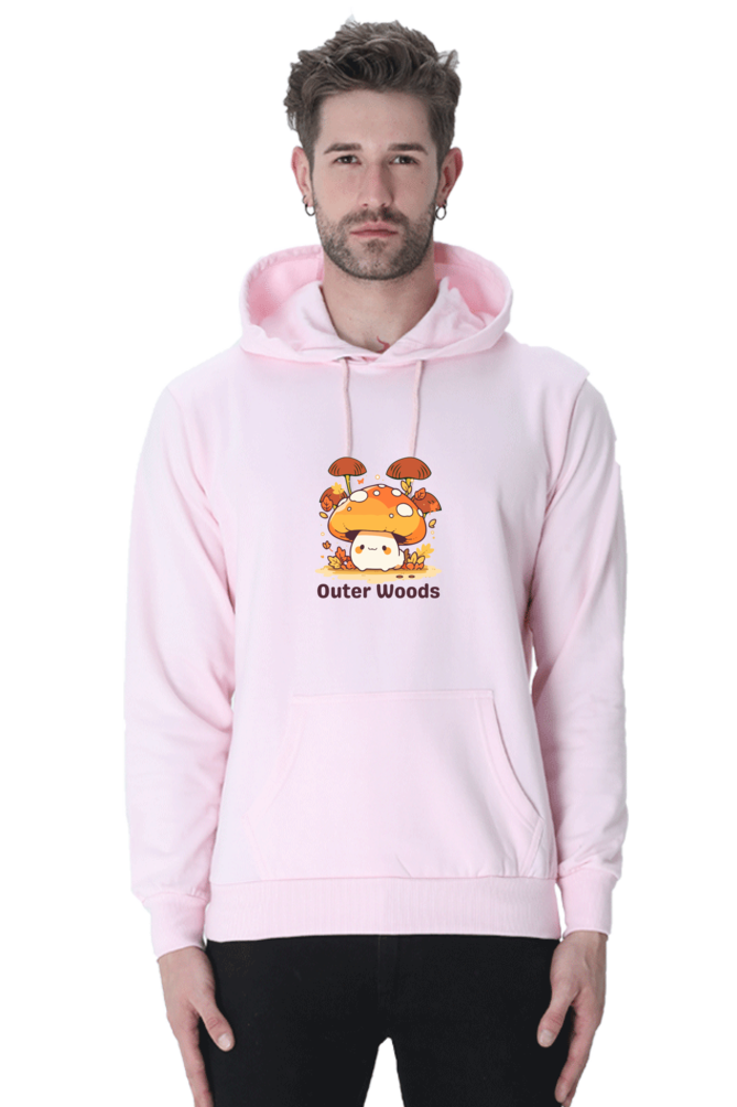 Outer Woods Men's Mushrooms Graphic Printed Hooded Sweatshirt