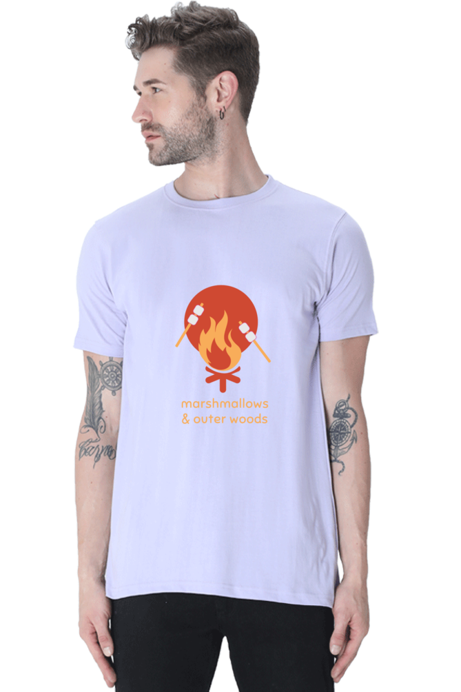 Outer Woods Men's Marshmallows Graphic Printed T-Shirt