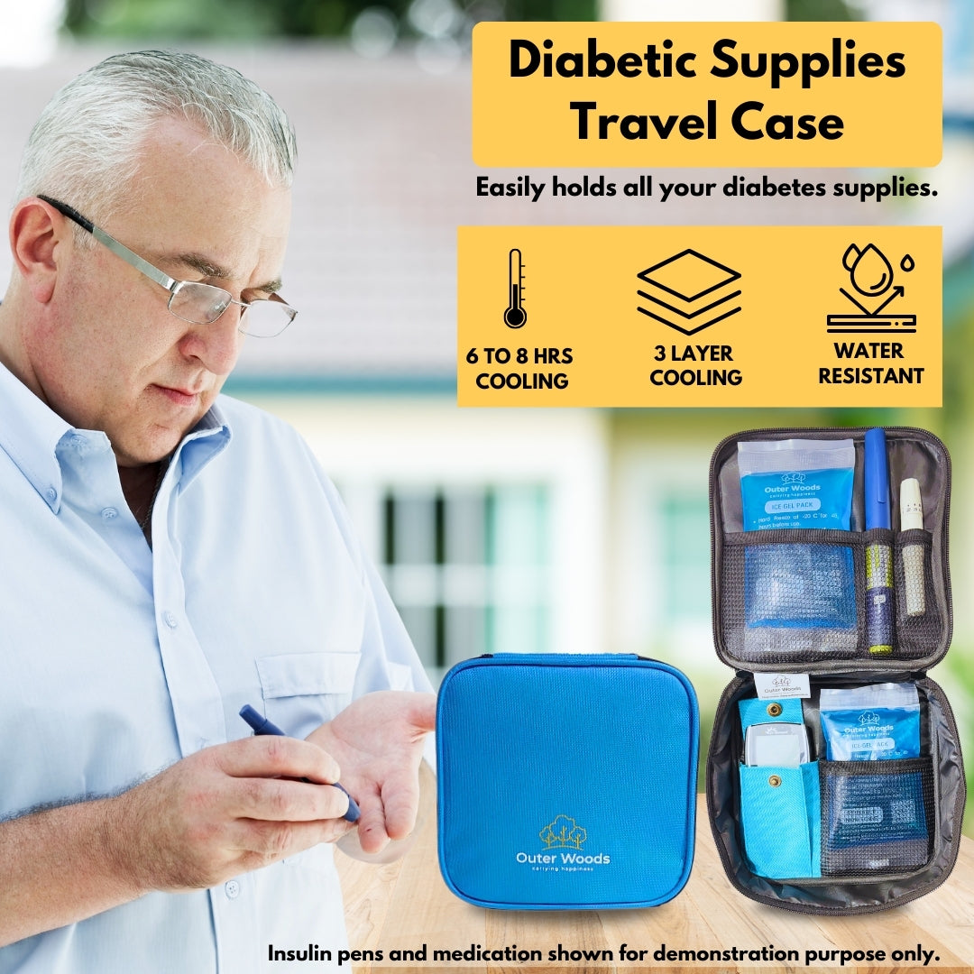 Outer Woods Insulated Insulin Cooler Bag | Insulin Pen Cooler | Diabetic Organizer Bag | Insulin Bag | Insulated Medical Bag